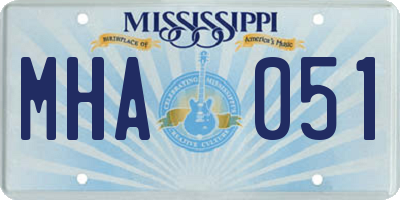 MS license plate MHA051