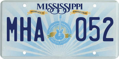 MS license plate MHA052