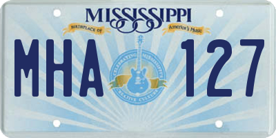 MS license plate MHA127
