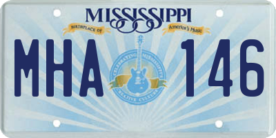 MS license plate MHA146