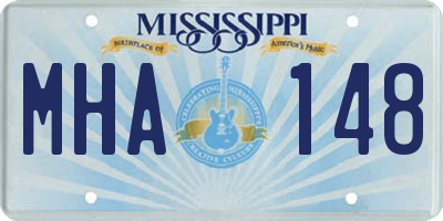 MS license plate MHA148
