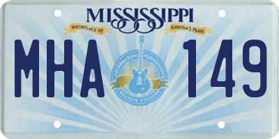 MS license plate MHA149