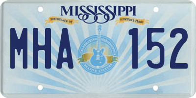 MS license plate MHA152