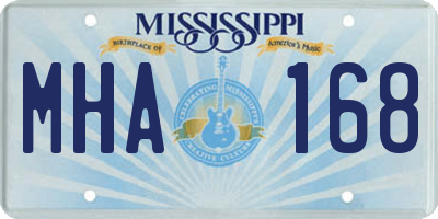 MS license plate MHA168