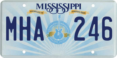 MS license plate MHA246