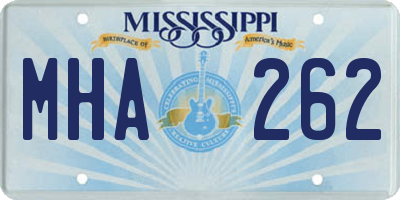 MS license plate MHA262