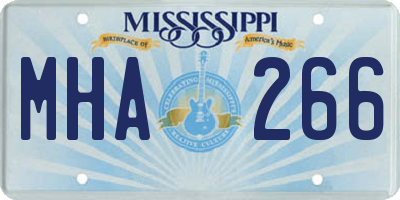 MS license plate MHA266