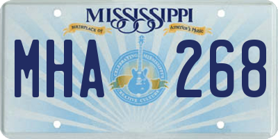 MS license plate MHA268