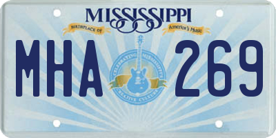 MS license plate MHA269