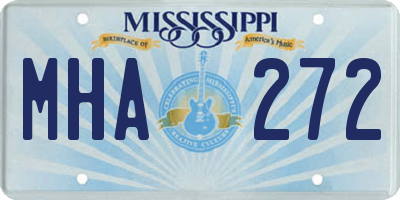 MS license plate MHA272