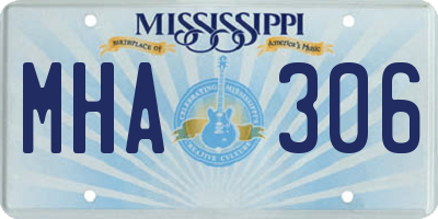 MS license plate MHA306