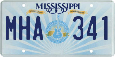 MS license plate MHA341