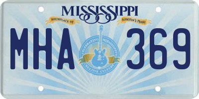 MS license plate MHA369