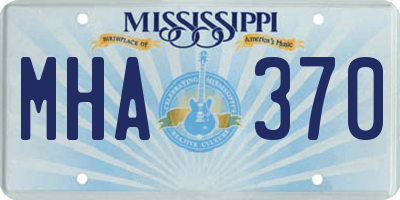 MS license plate MHA370