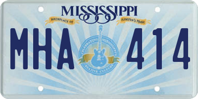 MS license plate MHA414