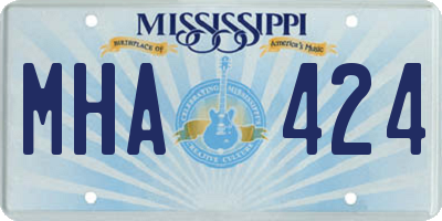 MS license plate MHA424