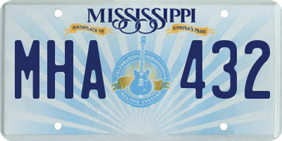 MS license plate MHA432