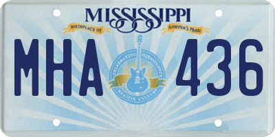 MS license plate MHA436
