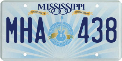 MS license plate MHA438