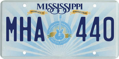 MS license plate MHA440