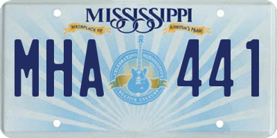 MS license plate MHA441