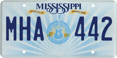 MS license plate MHA442