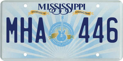MS license plate MHA446