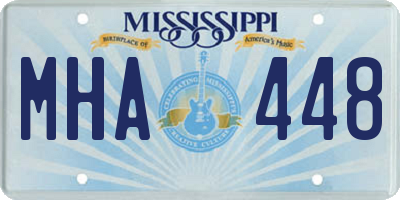 MS license plate MHA448