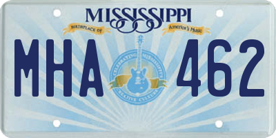 MS license plate MHA462