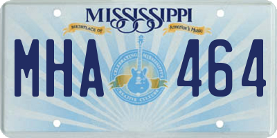 MS license plate MHA464