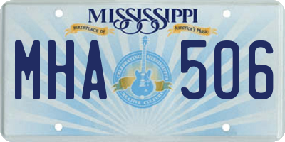 MS license plate MHA506