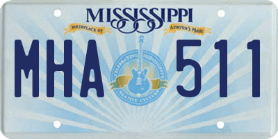 MS license plate MHA511