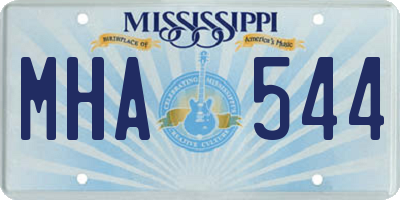 MS license plate MHA544