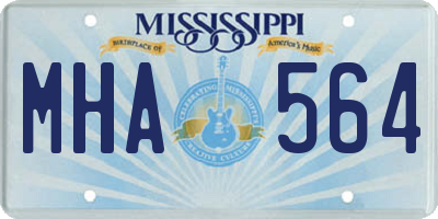 MS license plate MHA564