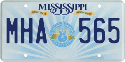 MS license plate MHA565