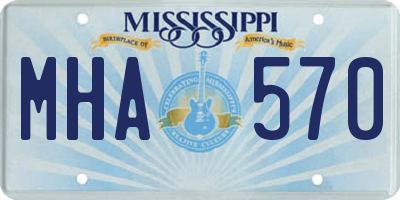 MS license plate MHA570