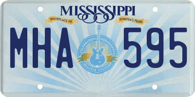 MS license plate MHA595