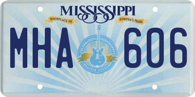 MS license plate MHA606