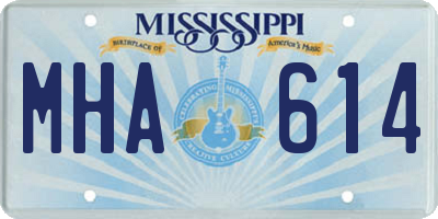 MS license plate MHA614