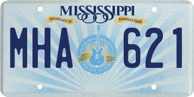 MS license plate MHA621