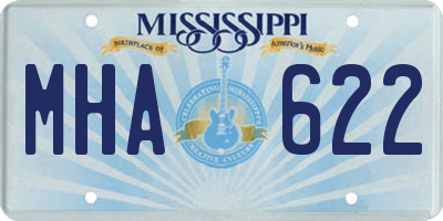 MS license plate MHA622
