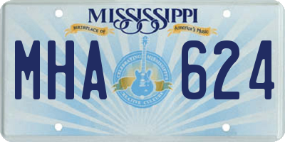 MS license plate MHA624