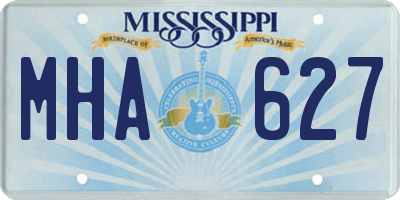MS license plate MHA627