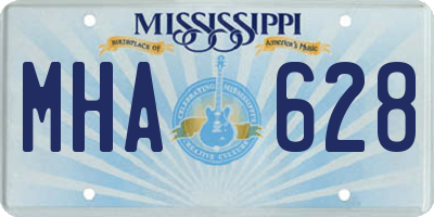 MS license plate MHA628