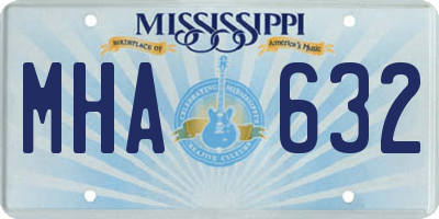 MS license plate MHA632