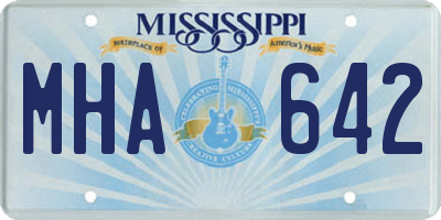 MS license plate MHA642