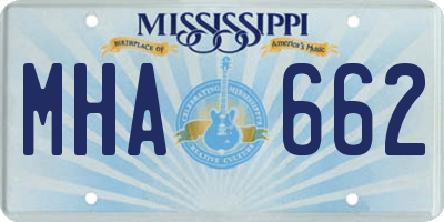 MS license plate MHA662