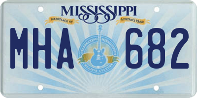 MS license plate MHA682