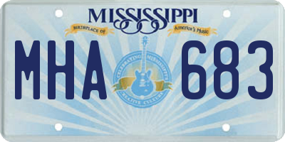 MS license plate MHA683