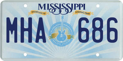 MS license plate MHA686